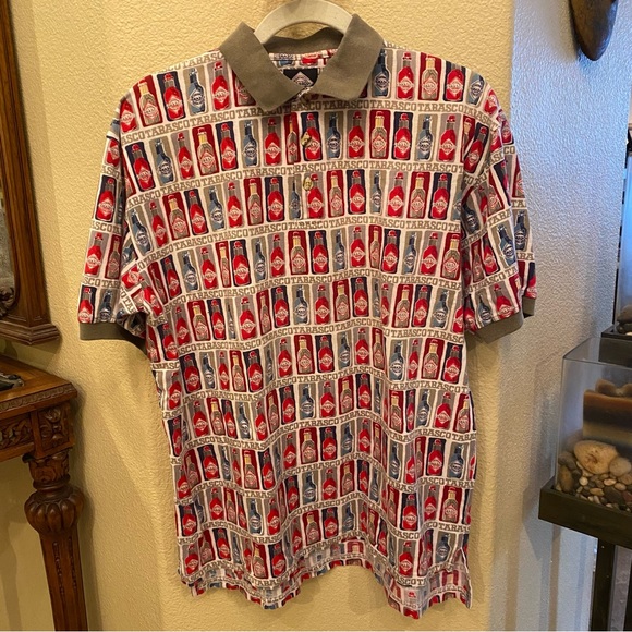 Other - Vintage Tabasco Graphic Polo Top Size Medium
